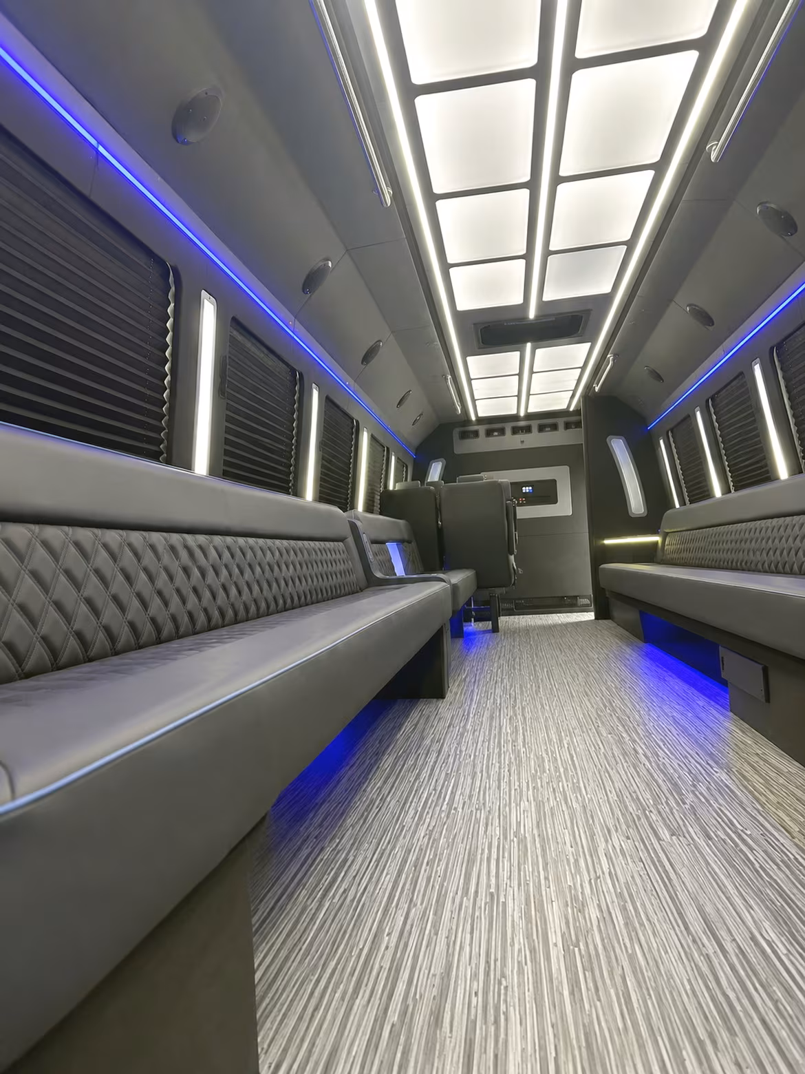 Richmond Birthday, Sweet 16, & Quinceañera Transportation party bus interior