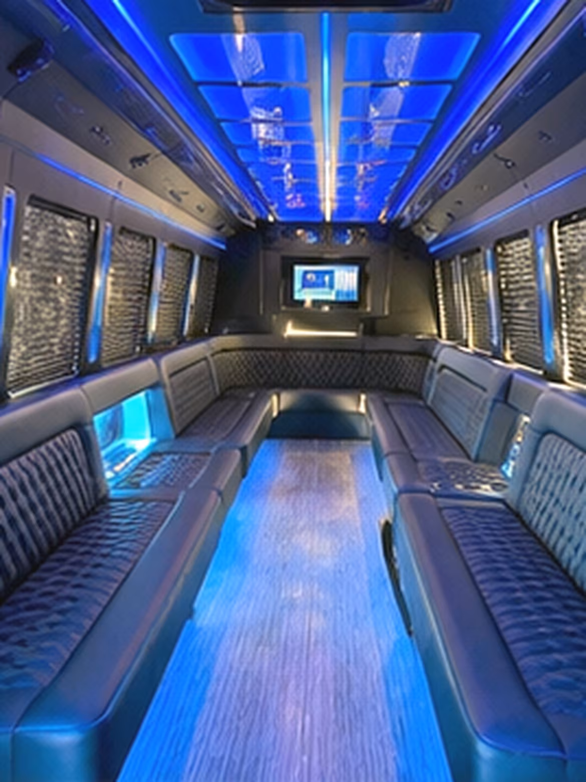Richmond Private Event Transportation party bus interior