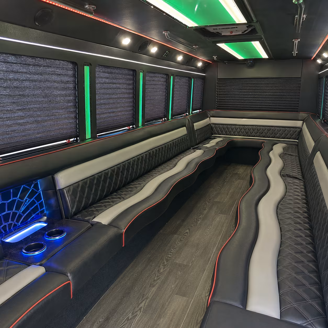 Richmond Sporting Event Transportation party bus exterior