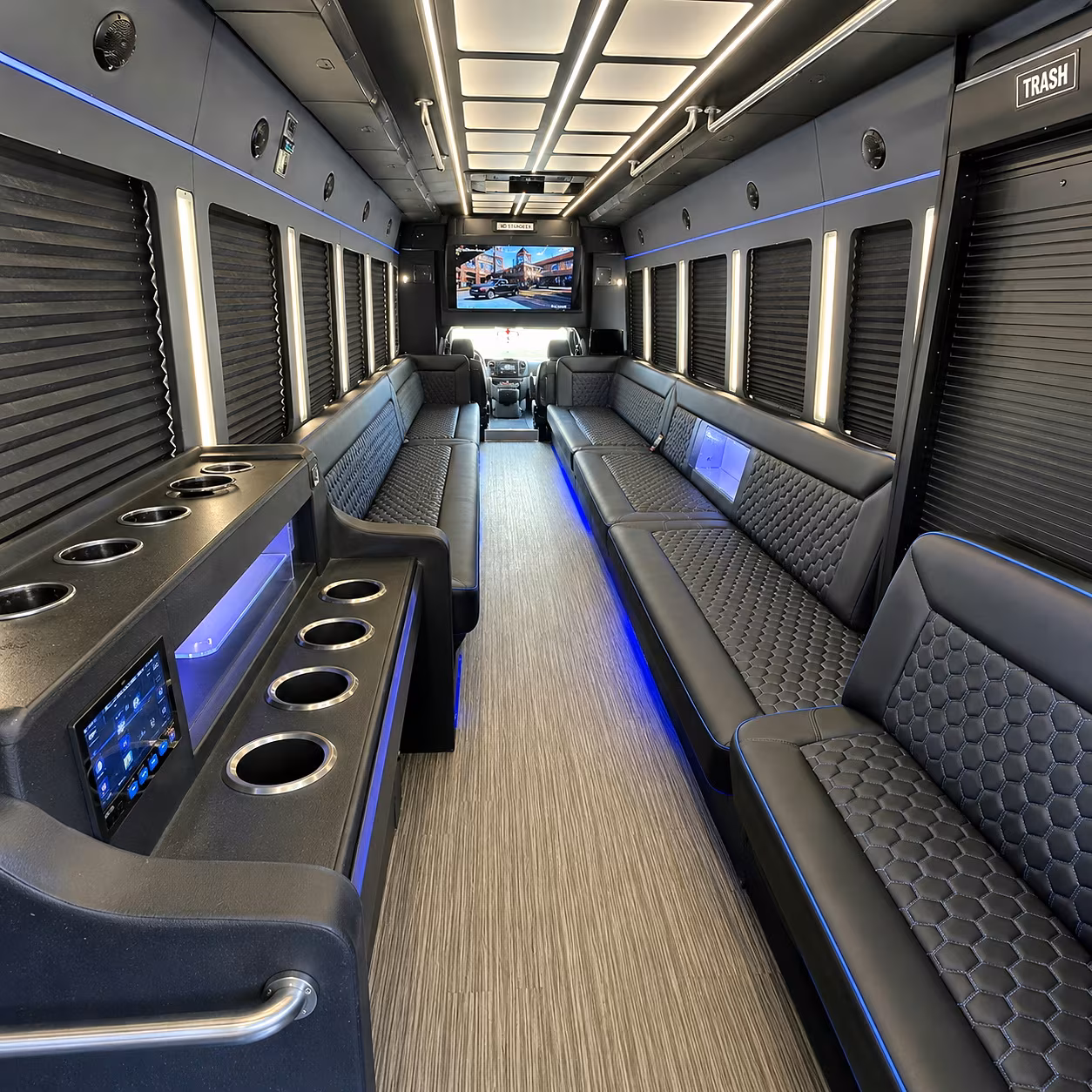 Richmond Winery Tour & Pub Crawl Transportation party bus interior