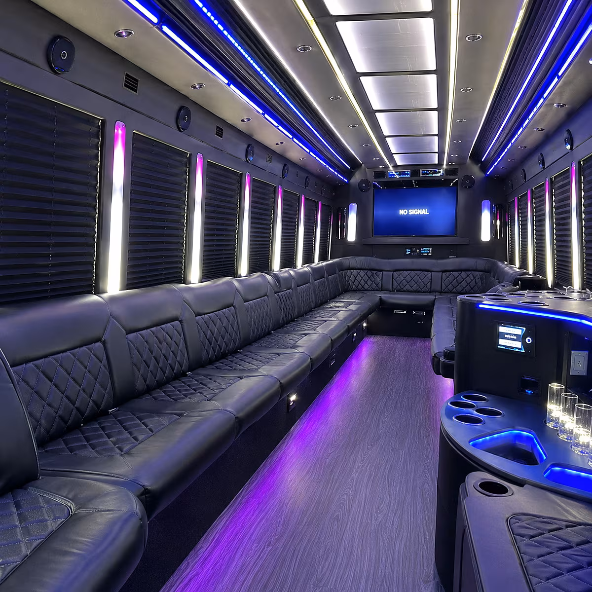 Richmond Winery Tour & Pub Crawl Transportation party bus interior